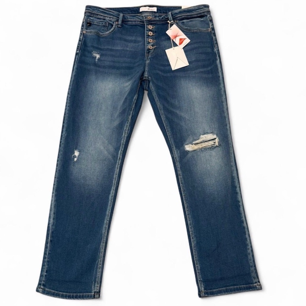 KanCan Klover Mid Rise Slim Straight Leg Jeans Women’s 3XL Plus Comfy Stretchy